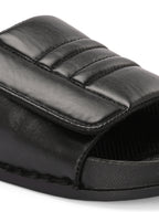 Men's Faux-Leather & Synthetic Sandals - Black