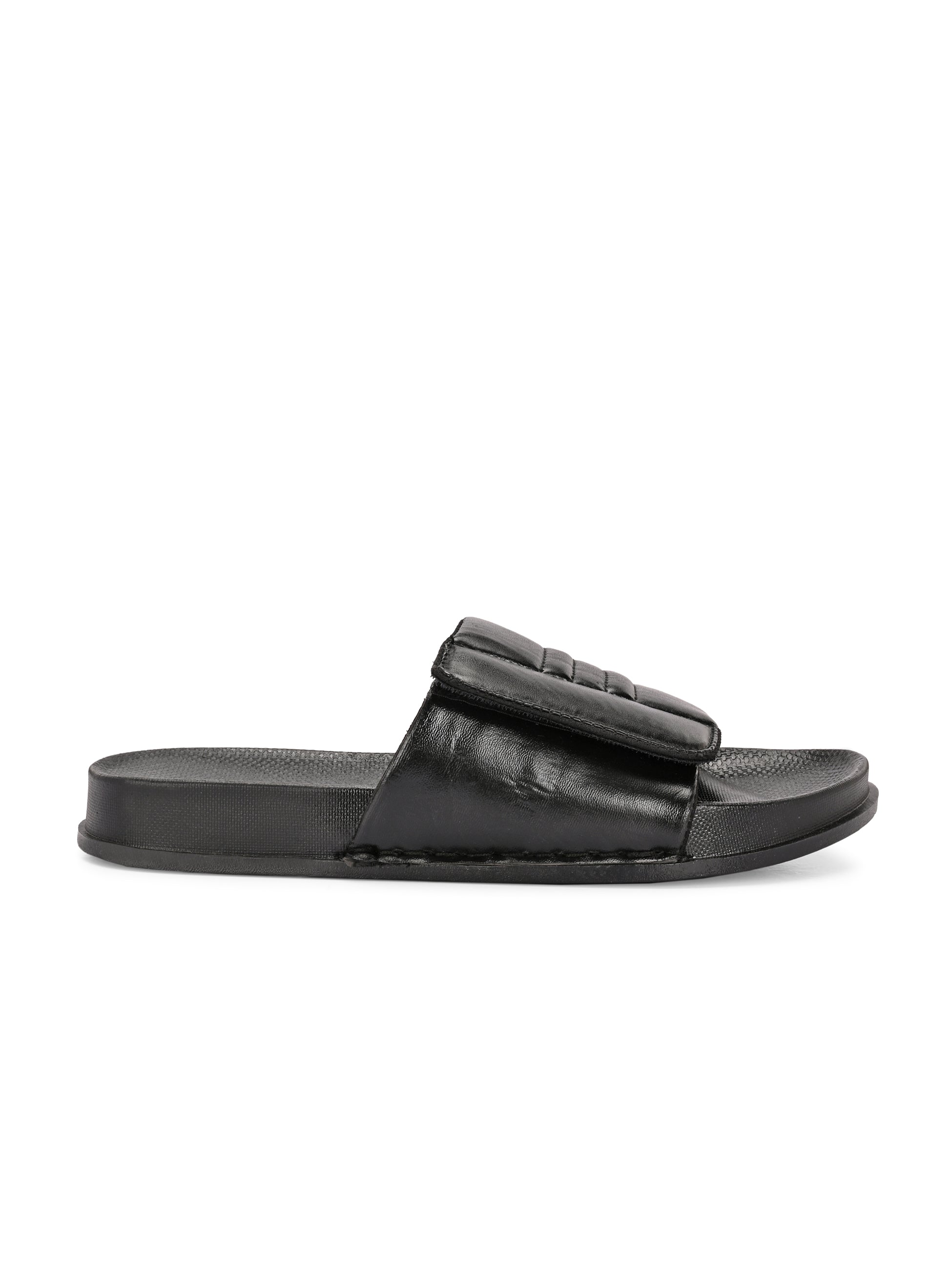 Men's Faux-Leather & Synthetic Sandals - Black