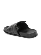 Men's Faux-Leather & Synthetic Sandals - Black