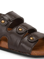 Men's Leather Sandals - Brown