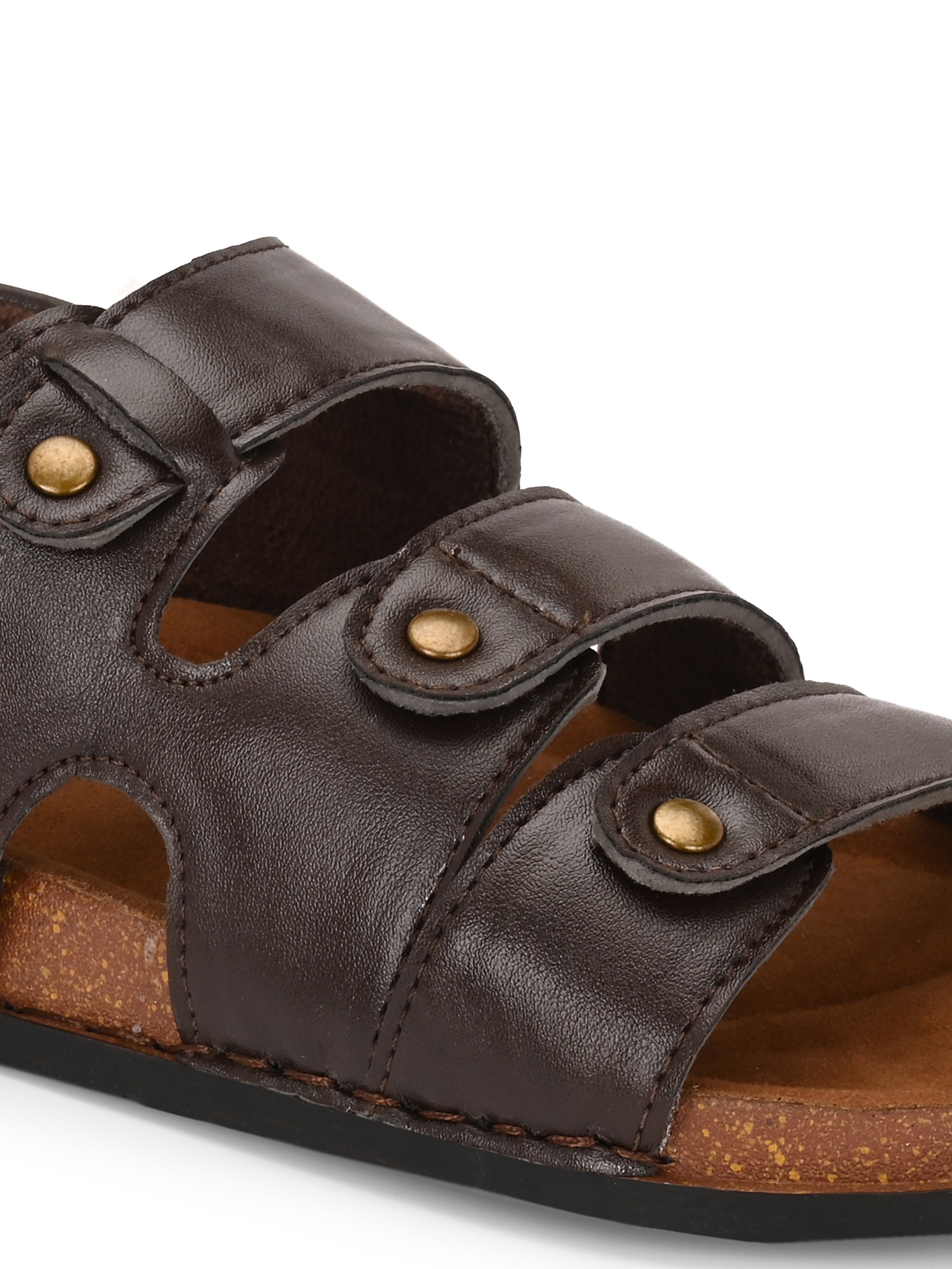 Men's Leather Sandals - Brown