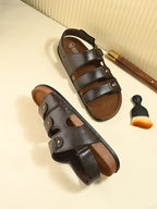 Men's Leather Sandals - Brown