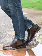 Men's Synthetic Boots - Brown
