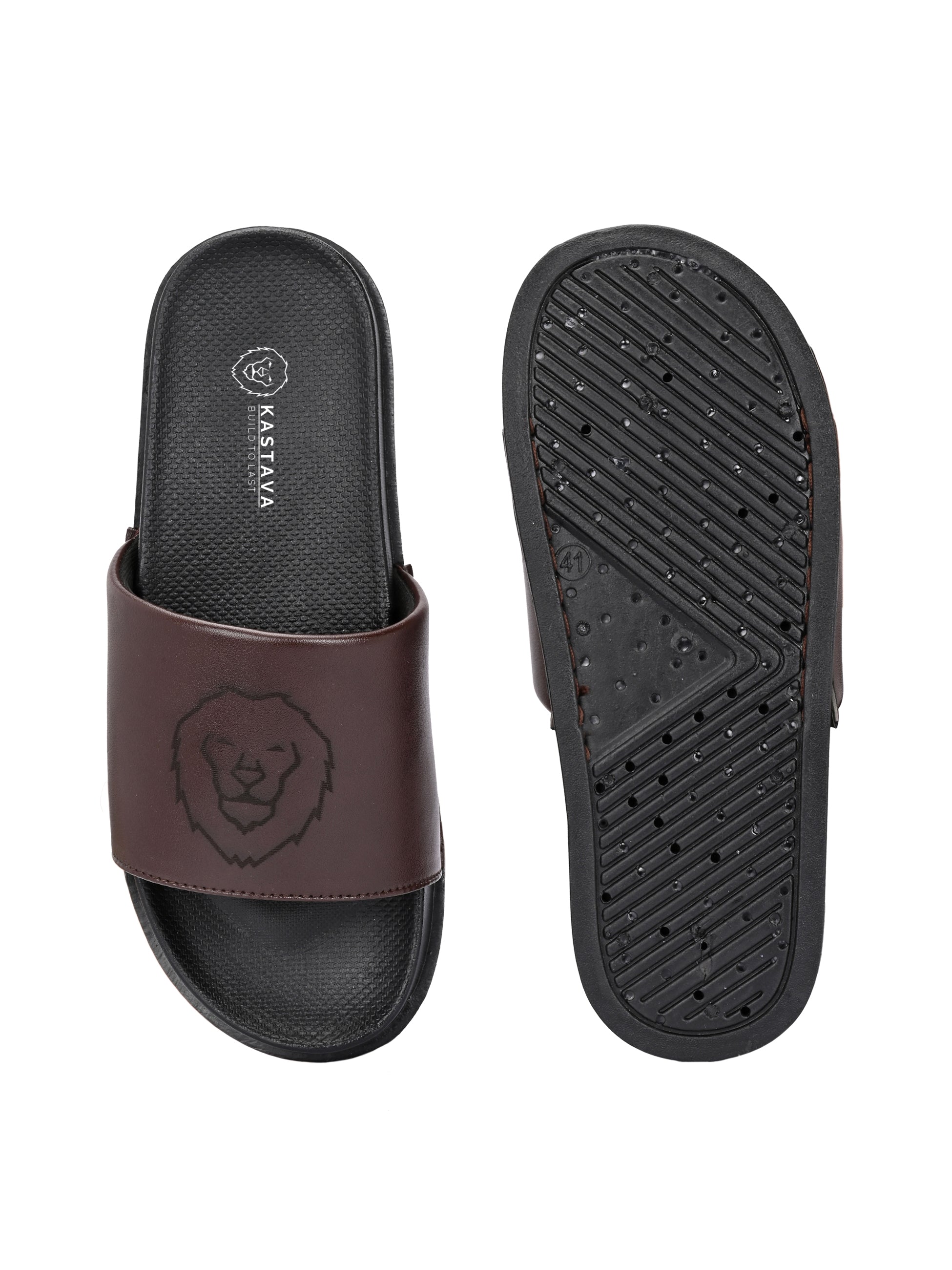 Men's Synthetic Sandals - Brown