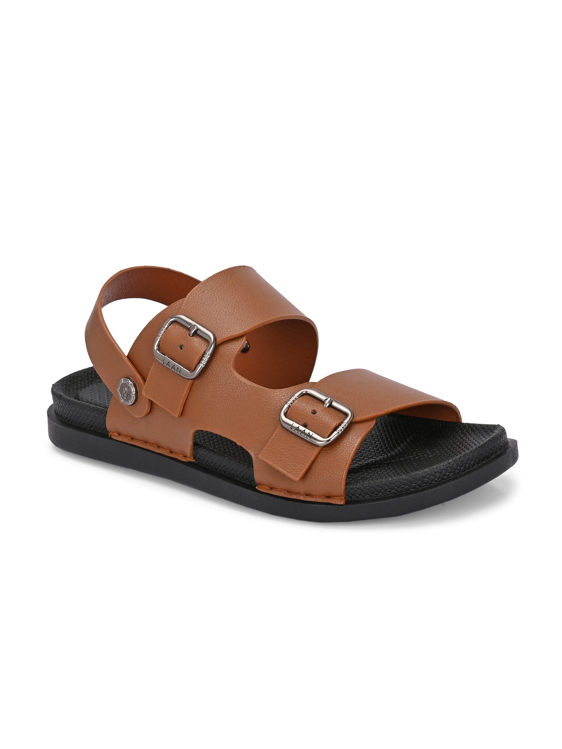 Men's Leather & Rubber Sandals - Brown
