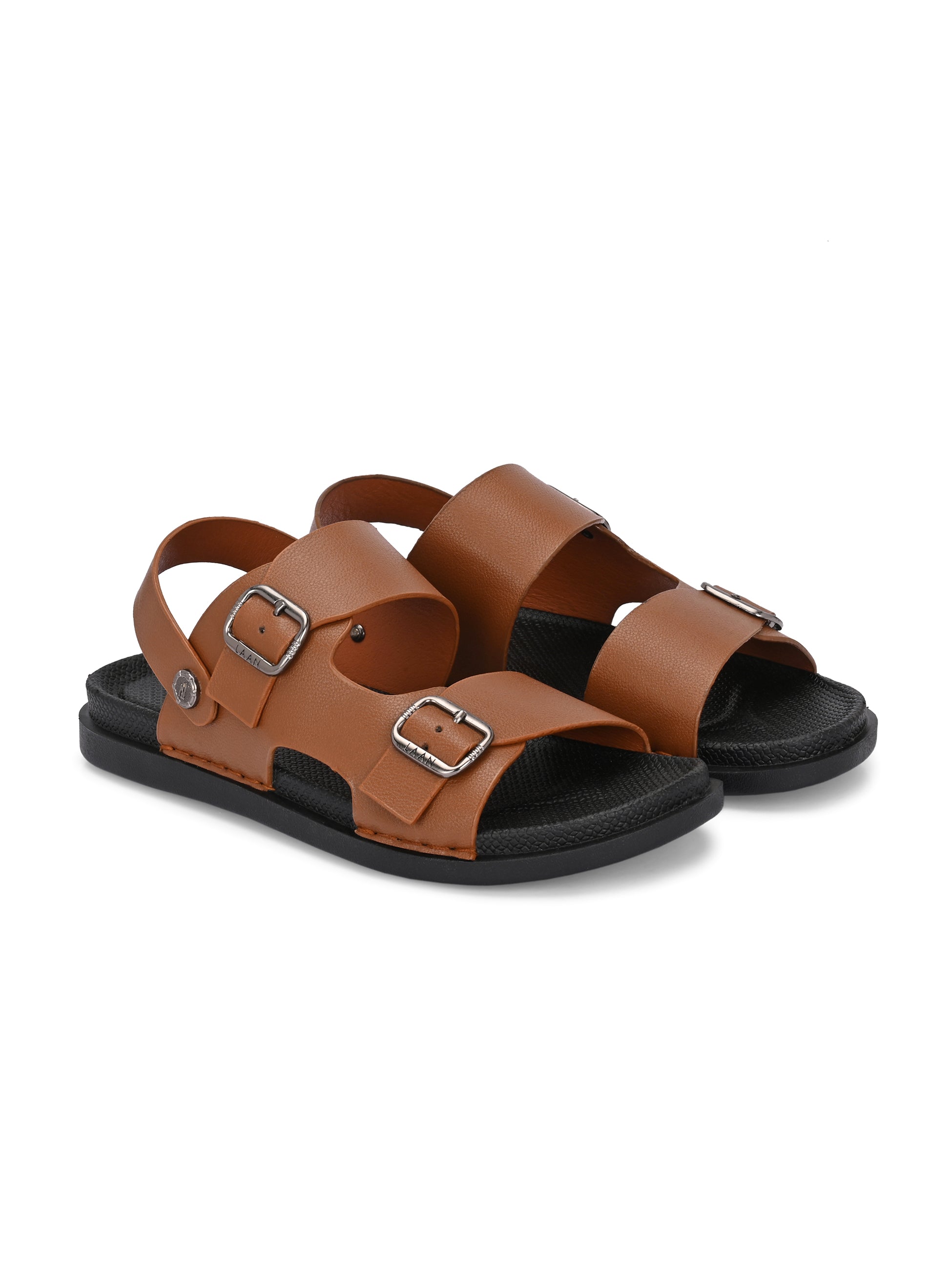 Men's Leather & Rubber Sandals - Brown