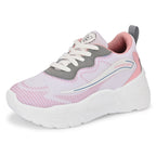 Women's Mesh & Synthetic Athletic Shoes - Pink