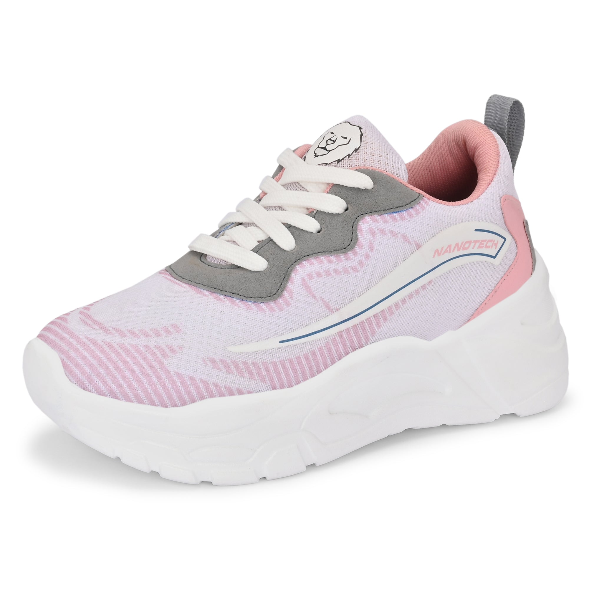 Women's Mesh & Synthetic Athletic Shoes - Pink