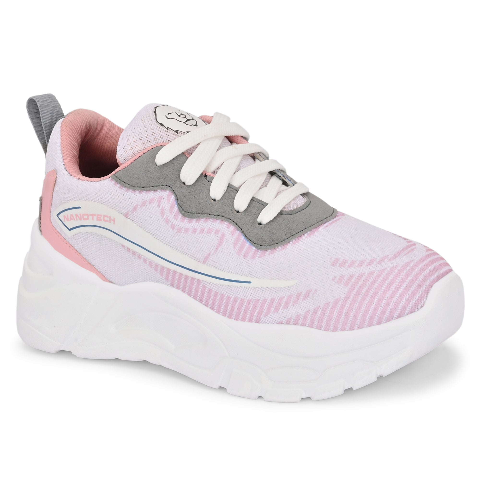 Women's Mesh & Synthetic Athletic Shoes - Pink