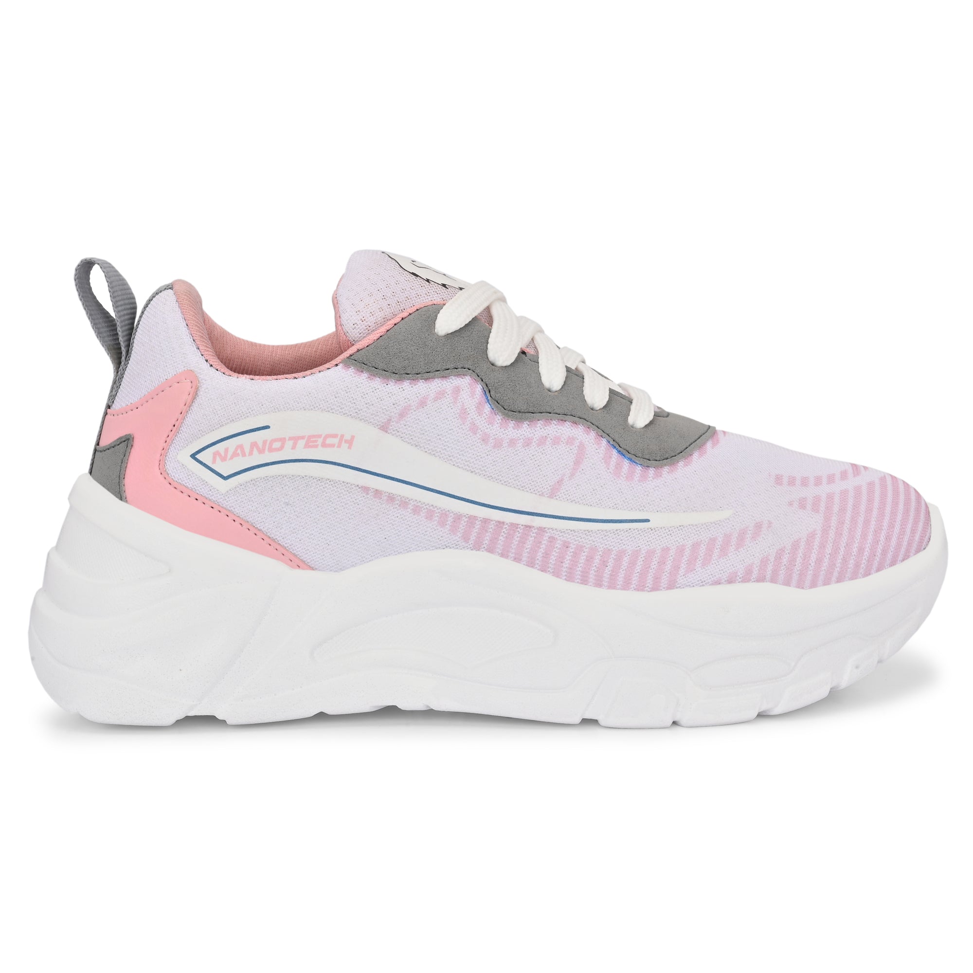 Women's Mesh & Synthetic Athletic Shoes - Pink